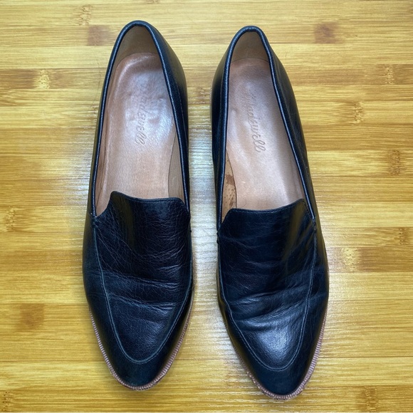 Madewell “The Frances” Black Leather Loafer Show Size 8 - Picture 4 of 9